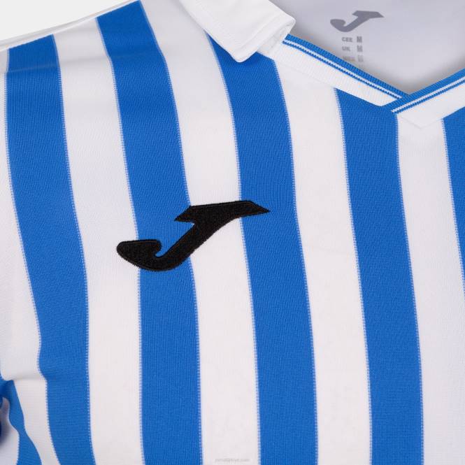 gömlek kısa kollu copa ii Joma beyaz kraliyet mavisi erkekler 0RJD3036