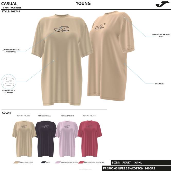 gömlek kısa kollu defne Joma mor kadınlar 0RJD2508