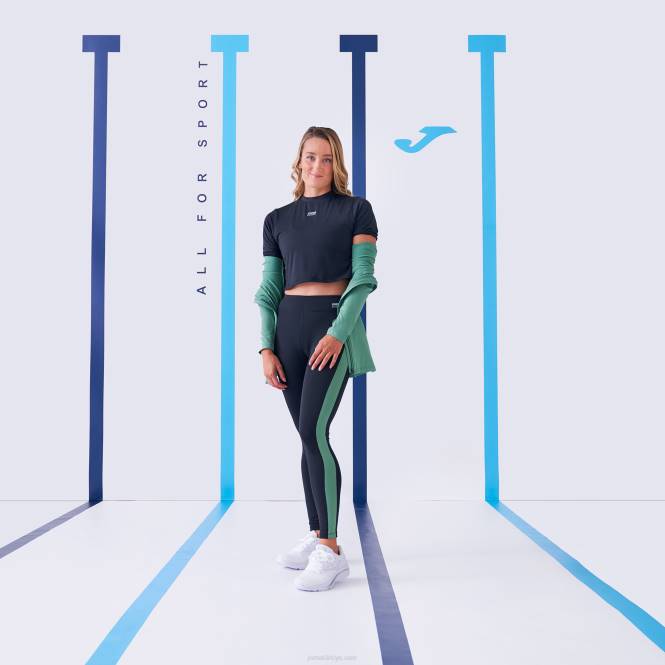 gömlek kısa kollu defne Joma siyah kadınlar 0RJD1579