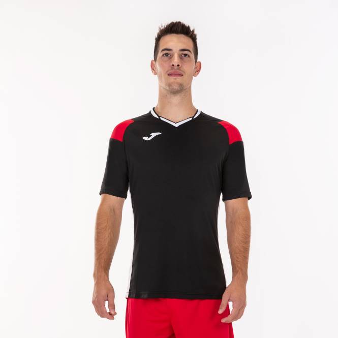 gömlek kısa kollu ekip iii Joma siyah kırmızı beyaz erkekler 0RJD935