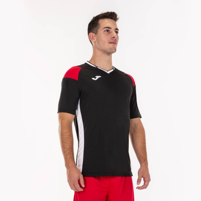 gömlek kısa kollu ekip iii Joma siyah kırmızı beyaz erkekler 0RJD935