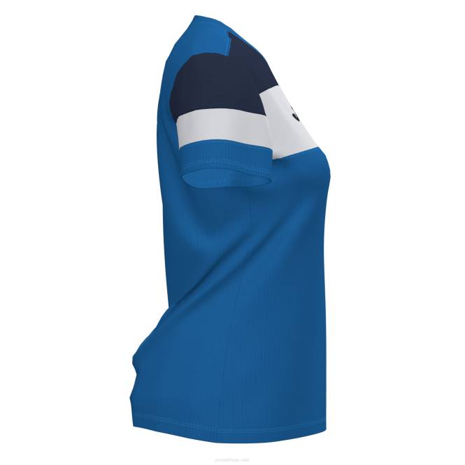 gömlek kısa kollu ekip iv Joma kraliyet mavisi lacivert beyaz kadınlar 0RJD1873