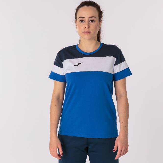 gömlek kısa kollu ekip iv Joma kraliyet mavisi lacivert beyaz kadınlar 0RJD3784