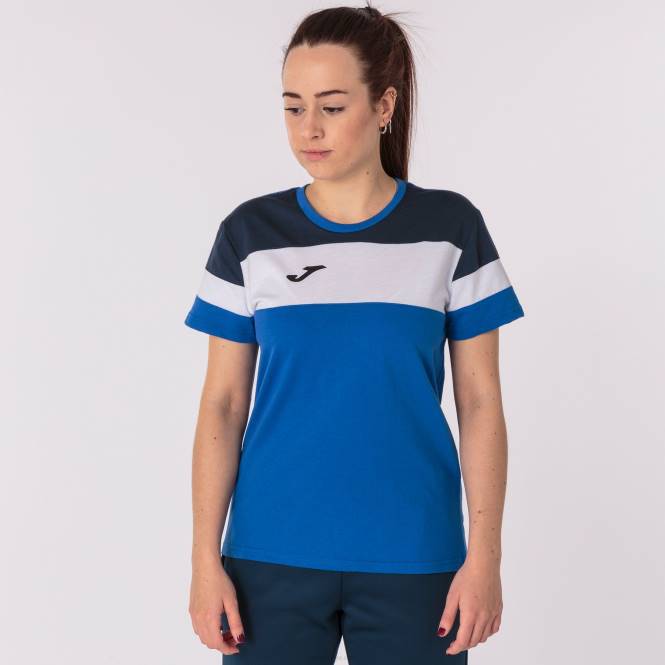 gömlek kısa kollu ekip iv Joma kraliyet mavisi lacivert beyaz kadınlar 0RJD3784
