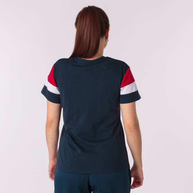 gömlek kısa kollu ekip iv Joma lacivert kırmızı beyaz kadınlar 0RJD1678