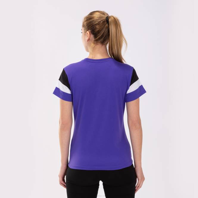 gömlek kısa kollu ekip iv Joma mor siyah beyaz kadınlar 0RJD2261