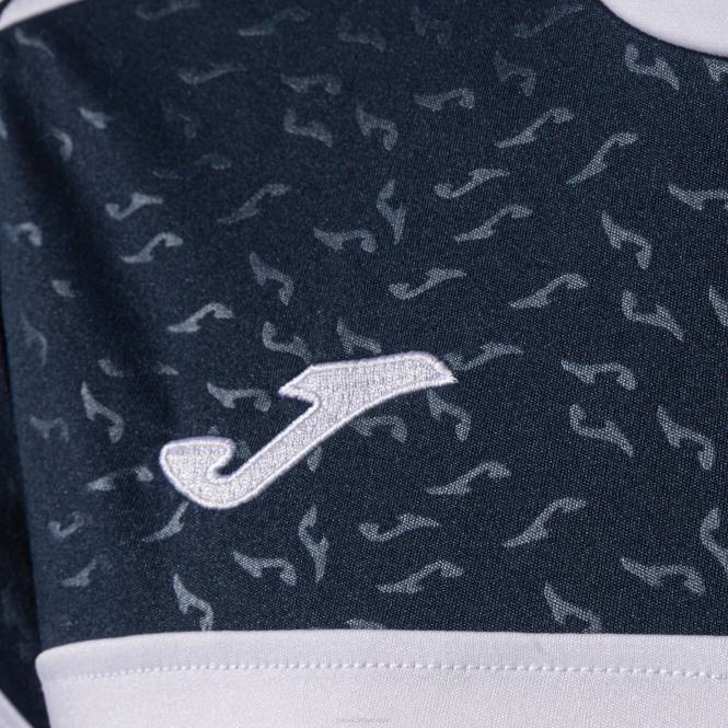 gömlek kısa kollu ekip v Joma beyaz kraliyet mavisi lacivert kadınlar 0RJD2042