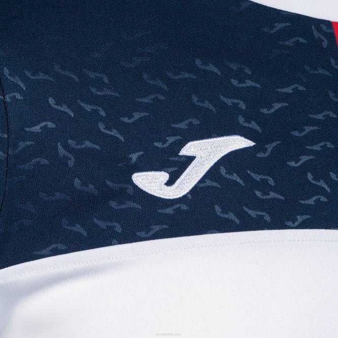 gömlek kısa kollu ekip v Joma beyaz kırmızı lacivert erkekler 0RJD882