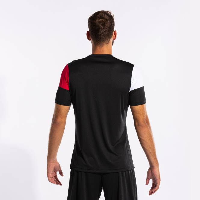 gömlek kısa kollu ekip v Joma siyah kırmızı beyaz erkekler 0RJD4455