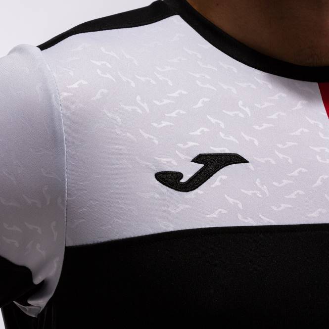 gömlek kısa kollu ekip v Joma siyah kırmızı beyaz erkekler 0RJD4455