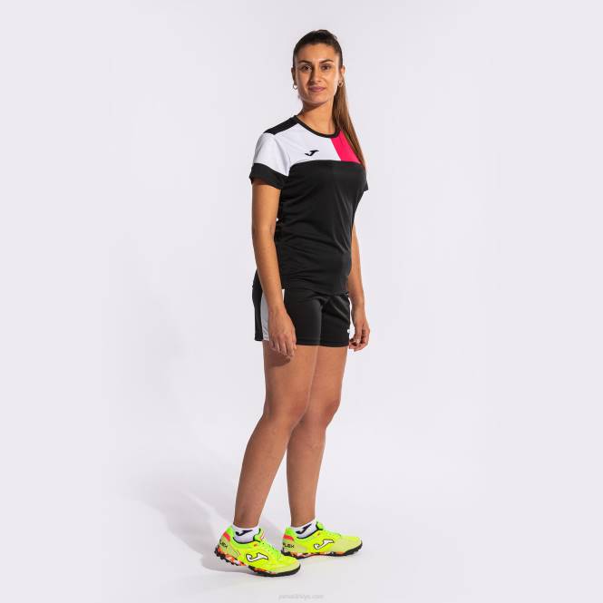 gömlek kısa kollu ekip v Joma siyah pembe beyaz kadınlar 0RJD1915