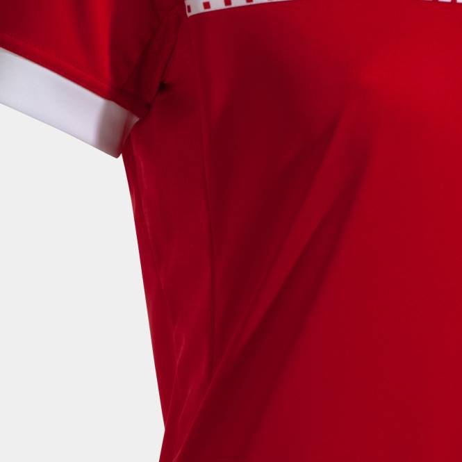 gömlek kısa kollu eko süpernova Joma kırmızı beyaz kadınlar 0RJD2158