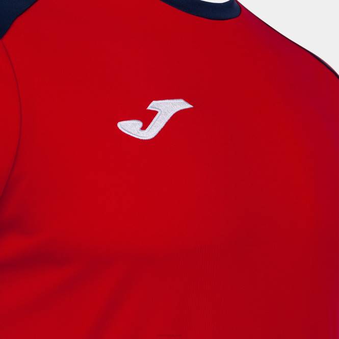 gömlek kısa kollu eko şampiyonası Joma kırmızı lacivert erkekler 0RJD1508