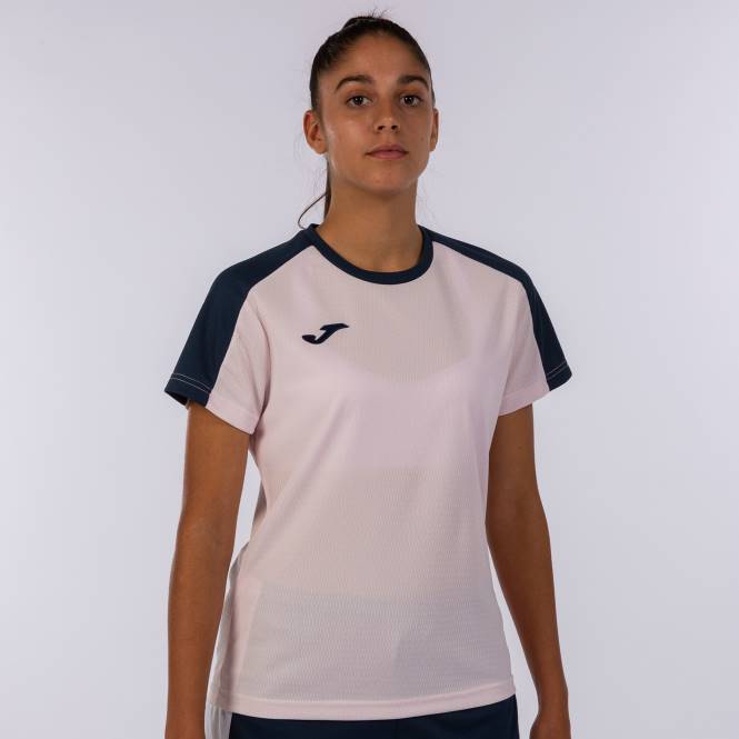 gömlek kısa kollu eko şampiyonası Joma pembe lacivert kadınlar 0RJD2374