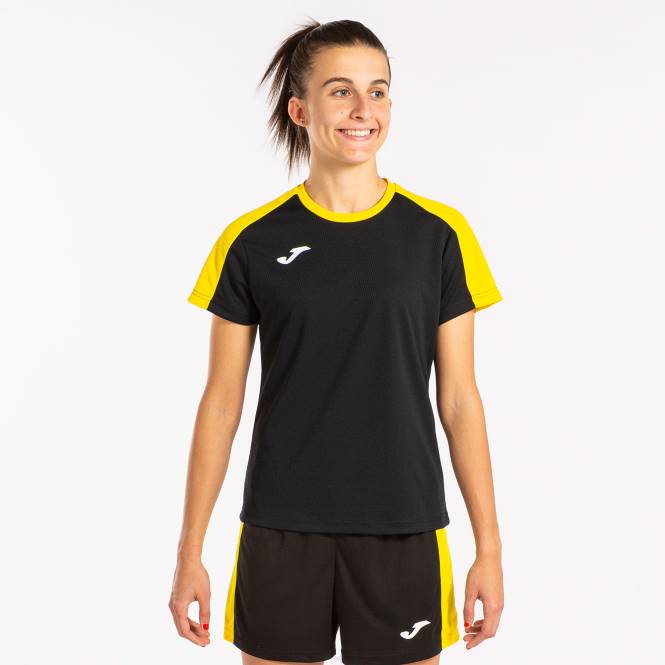 gömlek kısa kollu eko şampiyonası Joma siyah Sarı kadınlar 0RJD4003