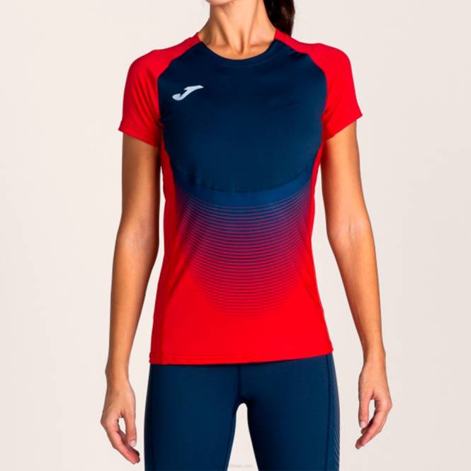 gömlek kısa kollu elit vi Joma kırmızı lacivert kadınlar 0RJD1785