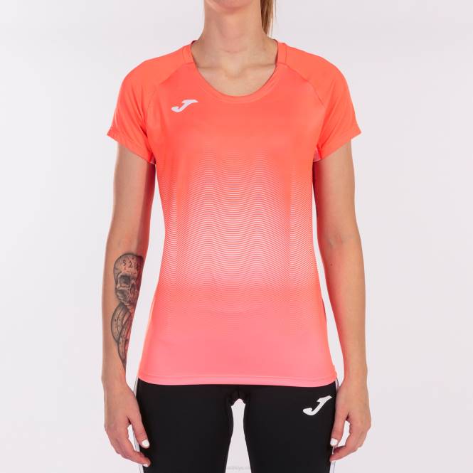 gömlek kısa kollu elit vii Joma floresan mercan beyazı kadınlar 0RJD3761