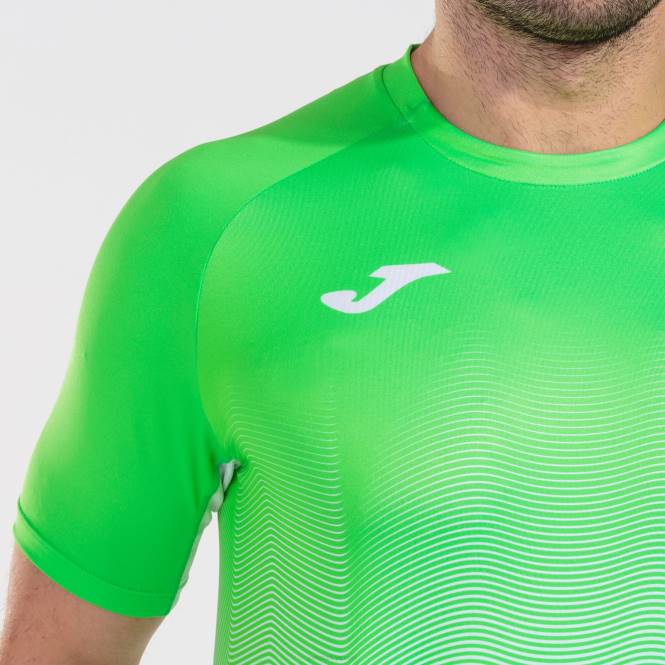 gömlek kısa kollu elit vii Joma floresan yeşil beyaz erkekler 0RJD3021