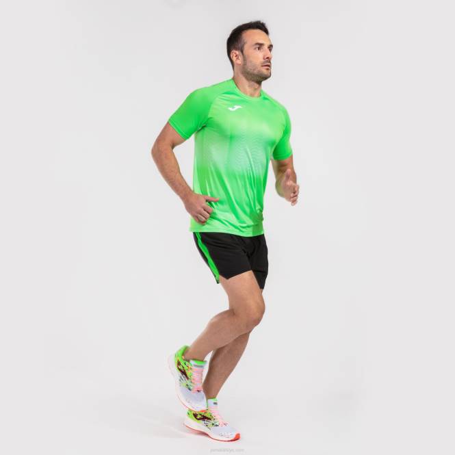 gömlek kısa kollu elit vii Joma floresan yeşil beyaz erkekler 0RJD3021
