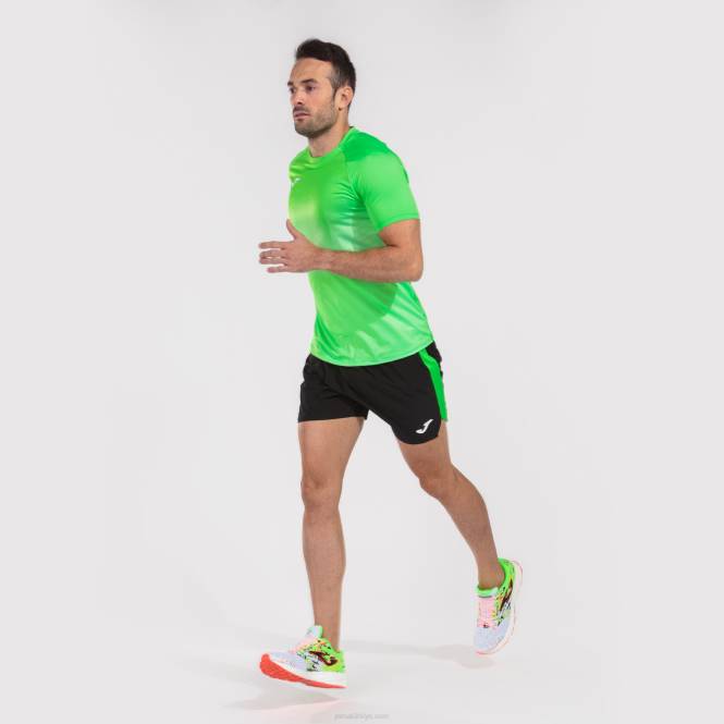 gömlek kısa kollu elit vii Joma floresan yeşil beyaz erkekler 0RJD3021