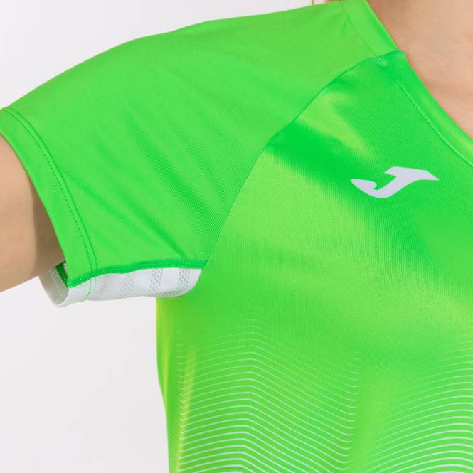 gömlek kısa kollu elit vii Joma floresan yeşil beyaz kadınlar 0RJD1683
