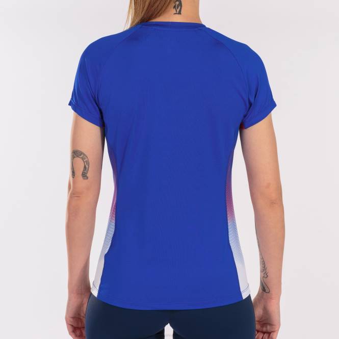 gömlek kısa kollu elit vii Joma kraliyet mavisi beyaz kırmızı kadınlar 0RJD2599