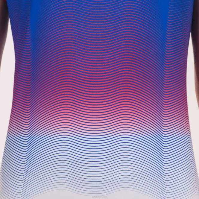 gömlek kısa kollu elit vii Joma kraliyet mavisi beyaz kırmızı kadınlar 0RJD2599