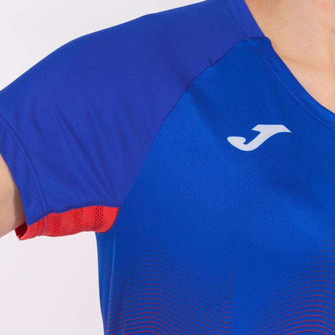 gömlek kısa kollu elit vii Joma kraliyet mavisi beyaz kırmızı kadınlar 0RJD2599