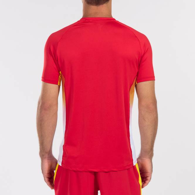 gömlek kısa kollu elit vii Joma kırmızı beyaz sarı erkekler 0RJD1209