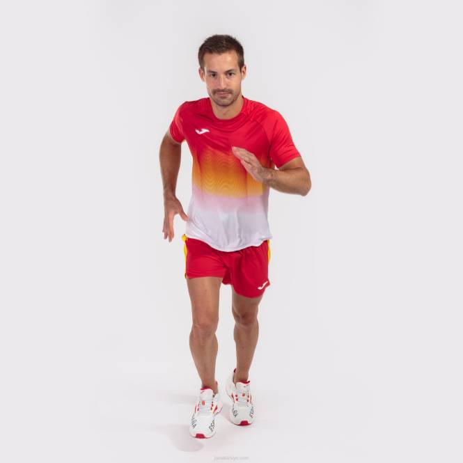 gömlek kısa kollu elit vii Joma kırmızı beyaz sarı erkekler 0RJD1209