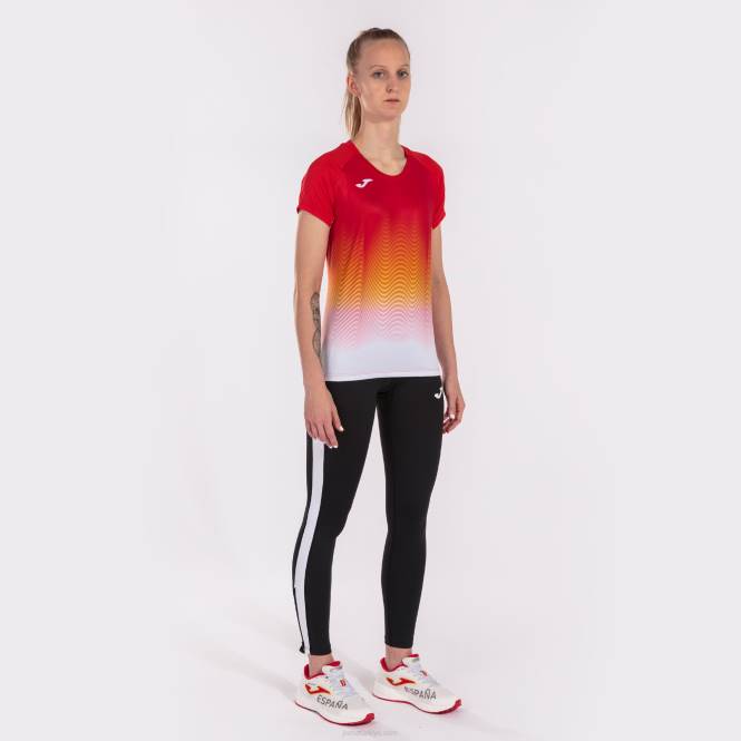 gömlek kısa kollu elit vii Joma kırmızı beyaz sarı kadınlar 0RJD2355