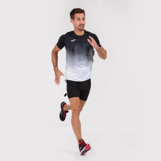 gömlek kısa kollu elit vii Joma siyah beyaz gri erkekler 0RJD287