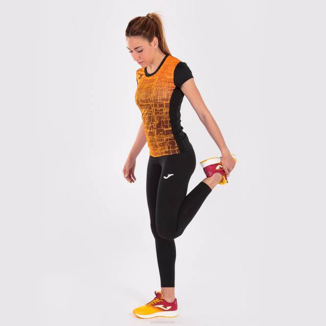 gömlek kısa kollu elit viii Joma siyah turuncu kadınlar 0RJD1893