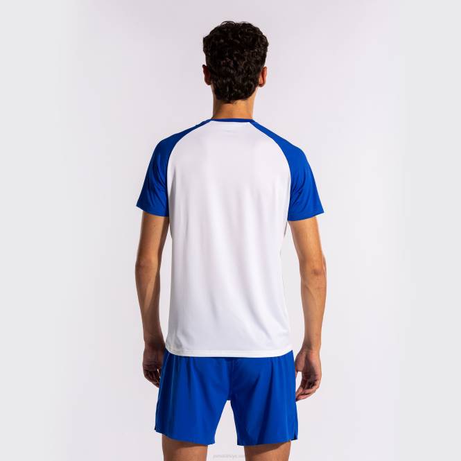 gömlek kısa kollu elit x Joma beyaz kraliyet mavisi erkekler 0RJD639