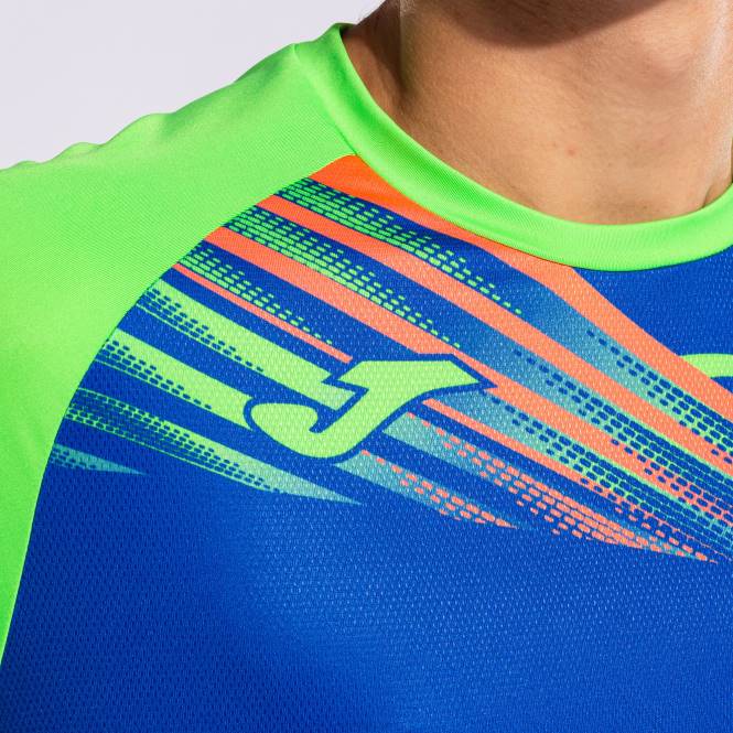 gömlek kısa kollu elit x Joma kraliyet mavisi floresan yeşili erkekler 0RJD1093
