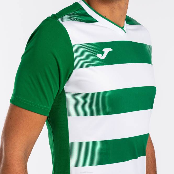 gömlek kısa kollu europa v Joma yeşil beyaz erkekler 0RJD3445