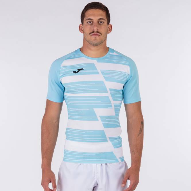 gömlek kısa kollu haka Joma gök mavisi beyaz erkekler 0RJD1400