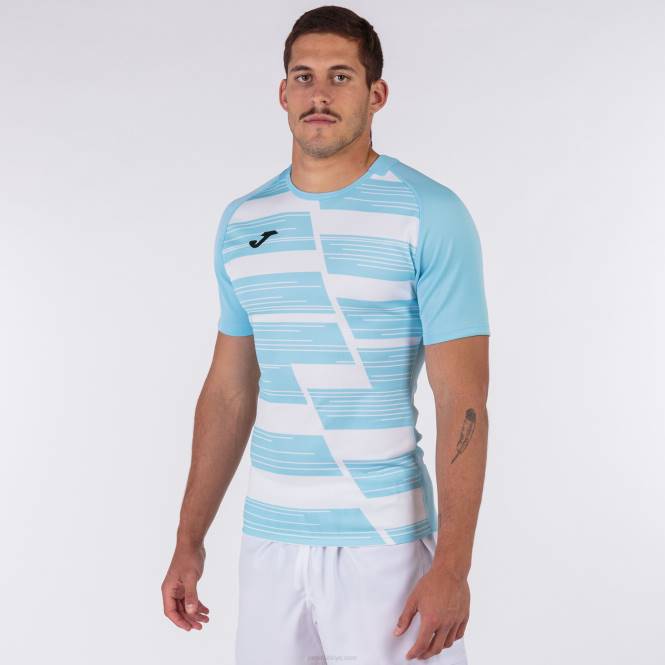 gömlek kısa kollu haka Joma gök mavisi beyaz erkekler 0RJD1400