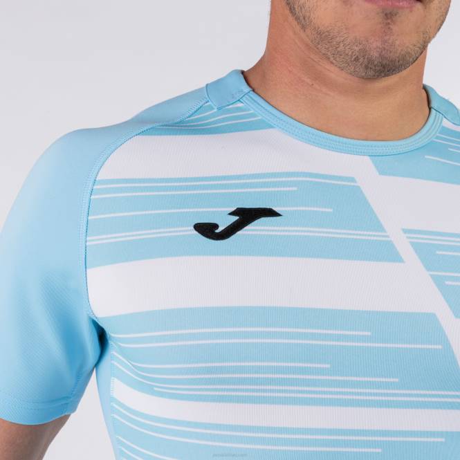 gömlek kısa kollu haka Joma gök mavisi beyaz erkekler 0RJD1400