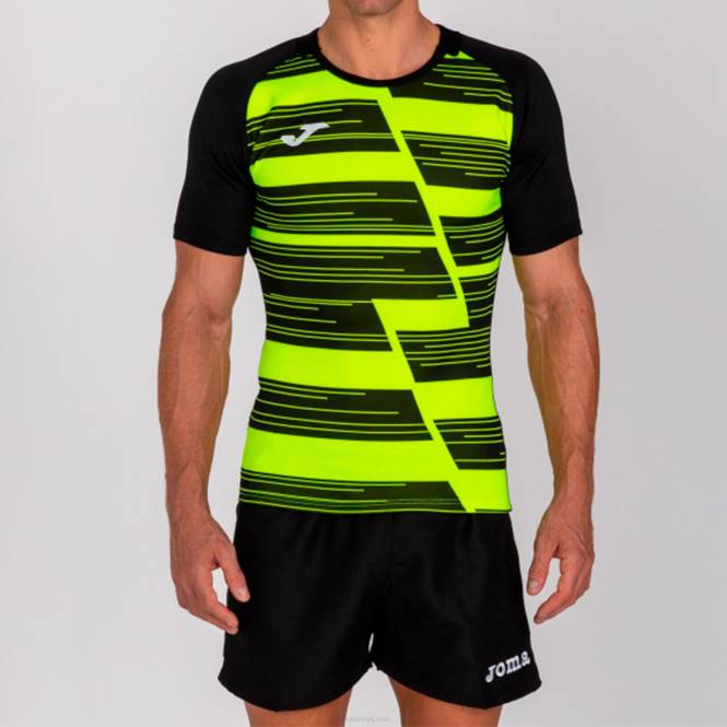 gömlek kısa kollu haka Joma siyah Sarı erkekler 0RJD3465