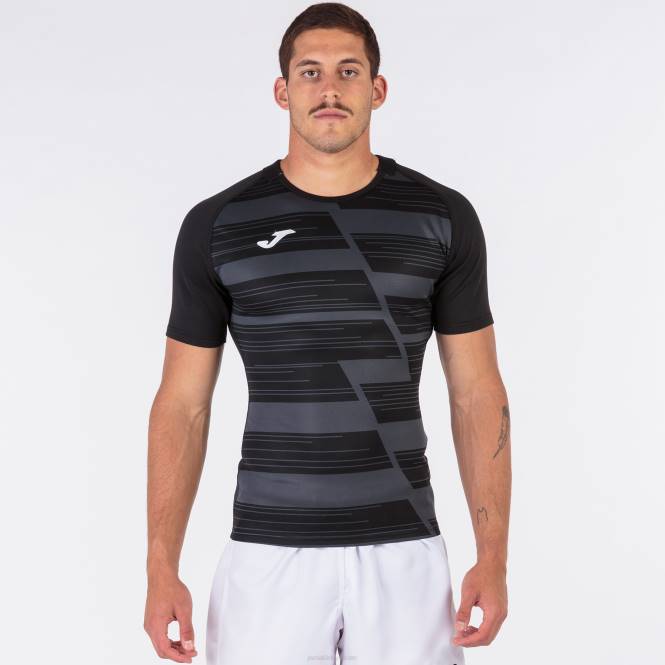 gömlek kısa kollu haka Joma siyah koyu gri erkekler 0RJD797