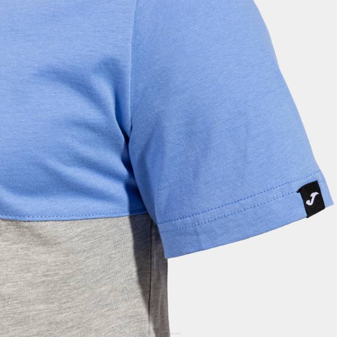 gömlek kısa kollu kaliforniya Joma mavi melanj gri erkekler 0RJD957