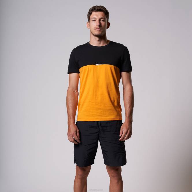 gömlek kısa kollu kaliforniya Joma siyah turuncu erkekler 0RJD87