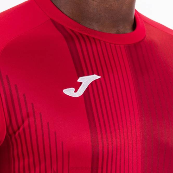 gömlek kısa kollu kaplan Joma kırmızı erkekler 0RJD3529