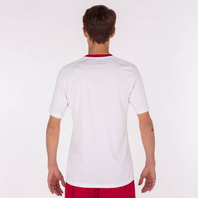gömlek kısa kollu kaplan iii Joma Beyaz kırmızı erkekler 0RJD3333
