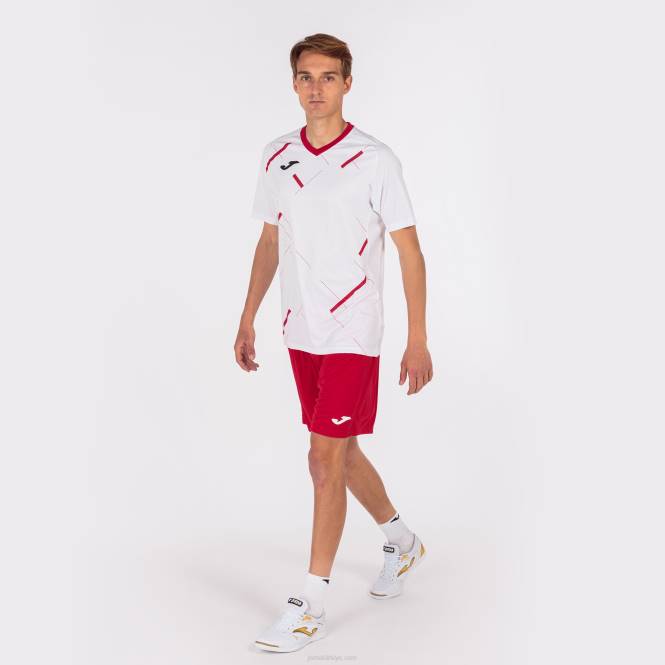 gömlek kısa kollu kaplan iii Joma Beyaz kırmızı erkekler 0RJD3333