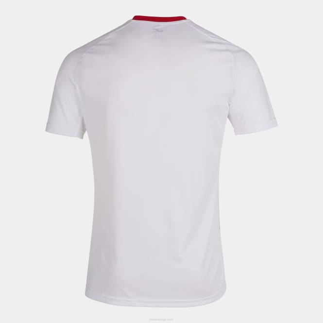 gömlek kısa kollu kaplan iii Joma Beyaz kırmızı erkekler 0RJD3333