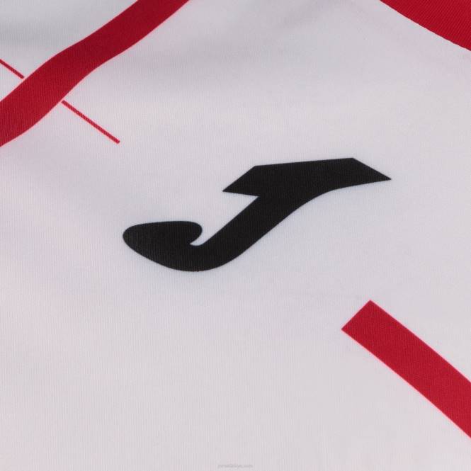 gömlek kısa kollu kaplan iii Joma Beyaz kırmızı erkekler 0RJD3333