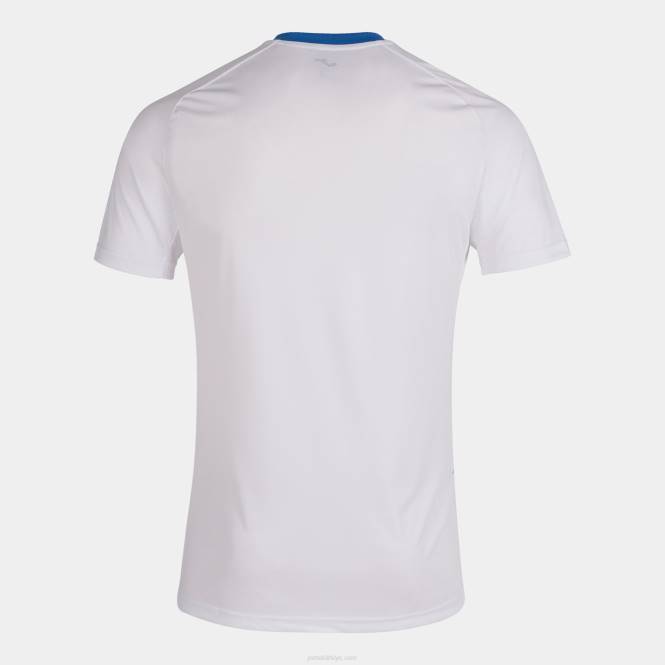 gömlek kısa kollu kaplan iii Joma beyaz kraliyet mavisi erkekler 0RJD3551