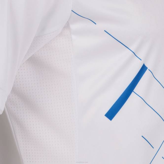 gömlek kısa kollu kaplan iii Joma beyaz kraliyet mavisi erkekler 0RJD3551